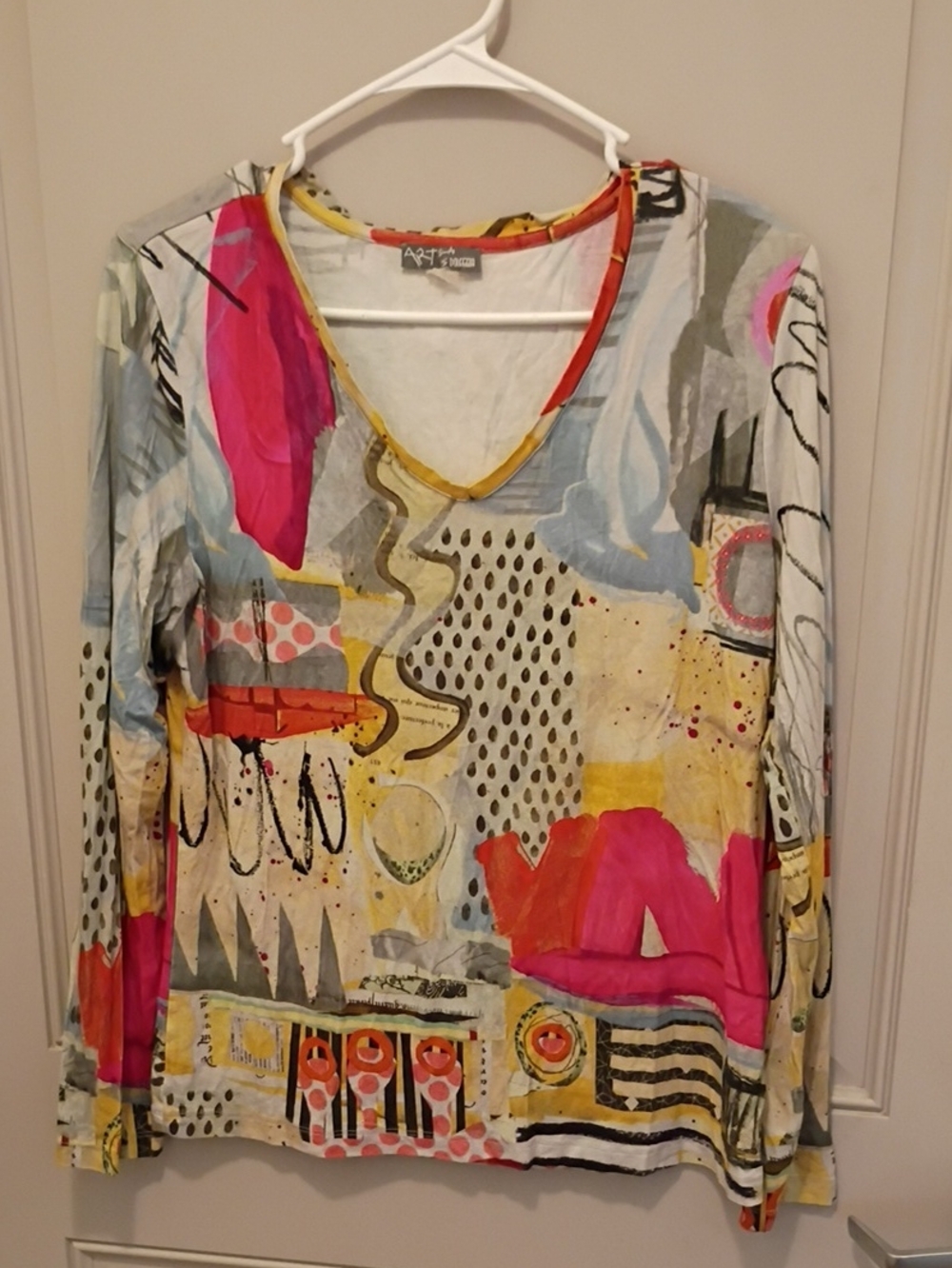 Art Simply By Dolcezza Long Sleeve Shirt Women's Size M